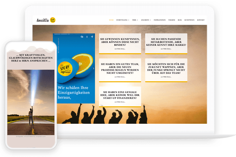 Redesign Bereich Storytelling